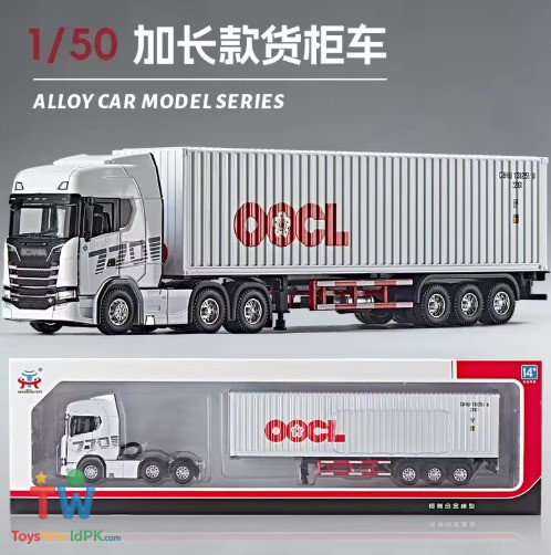 1:50 Scale Scania Container Truck Alloy Engineering Vehicle Simulation Large - Image 5