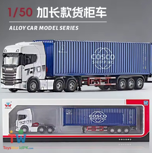 1:50 Scale Scania Container Truck Alloy Engineering Vehicle Simulation Large - Image 9