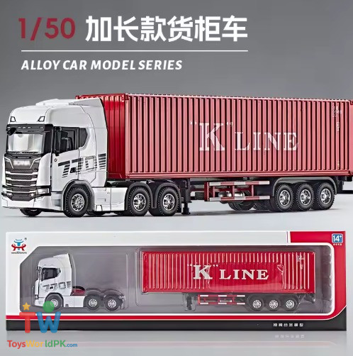 1:50 Scale Scania Container Truck Alloy Engineering Vehicle Simulation Large - Image 11