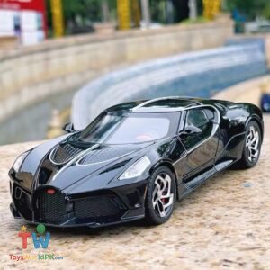1:24 La Voiture Noire Tourbillon Model Toys Alloy Diecast Car Front Wheel Steering Sound Light