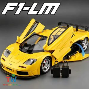 1:24 McLaren F1 Model Car Diecast Alloy Toys Front Wheel Steering Doors Opened Sound and Light